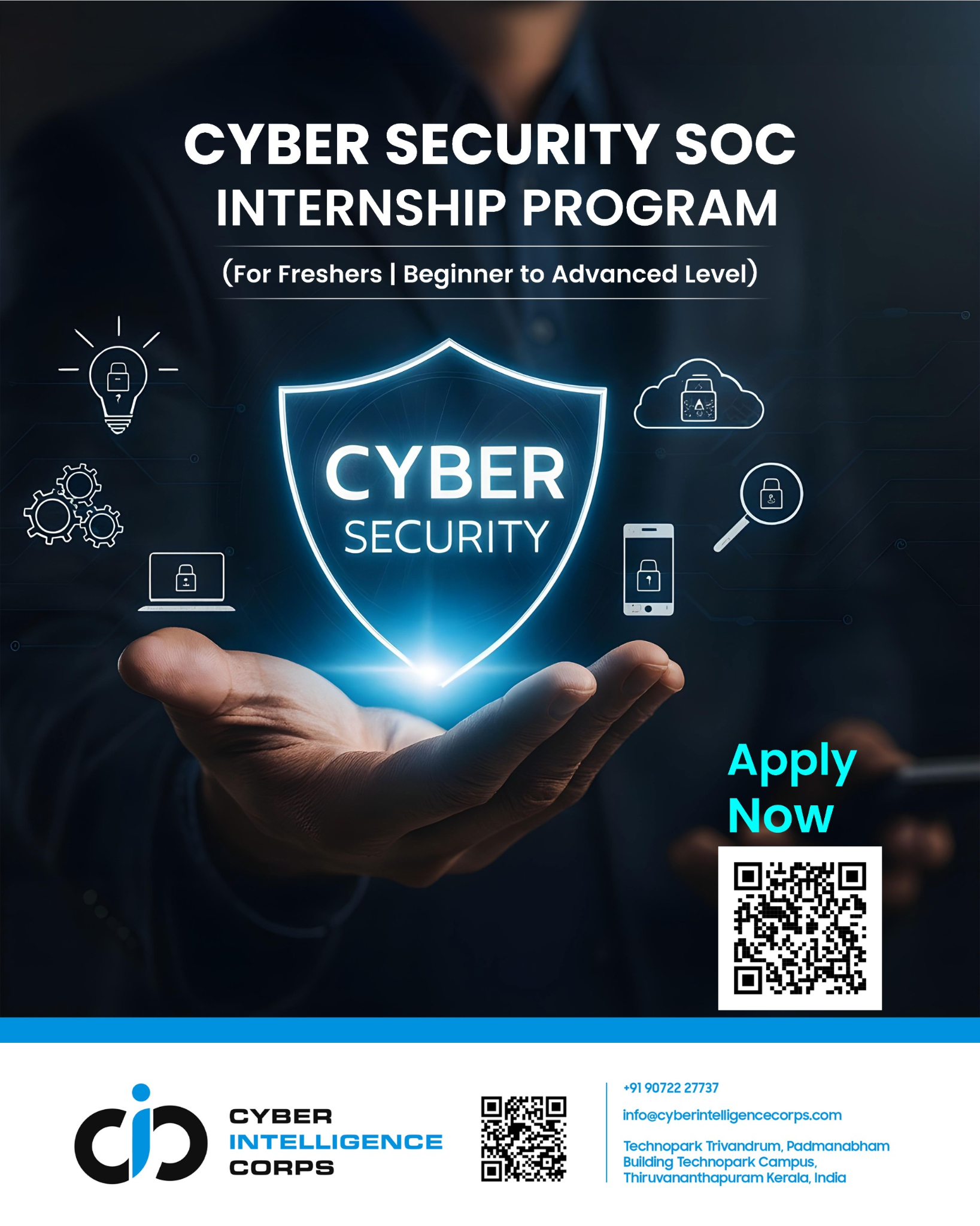 CYBER SECURITY SOC INTERNSHIP PROGRAM SUPPORTED BY TECHNICAL EDUCATION COUNCIL Poster